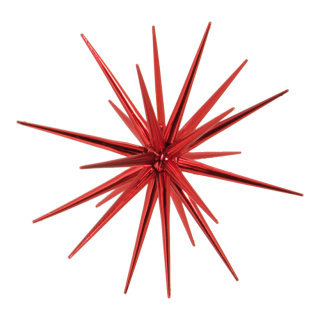 Sputnikstern zum Zusammensetzen, aus Kunststoff, glänzend Größe:Ø 21cm,  Farbe: rot