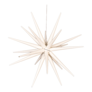 Sputnikstern, zum Zusammensetzen, Kunststoff, glänzend, Größe:Ø 21cm,  Farbe: weiß