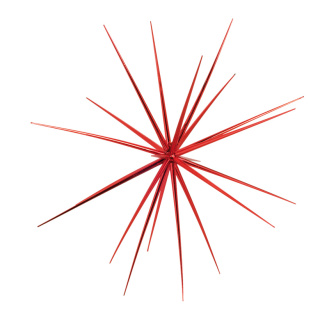 Sputnikstern zum Zusammensetzen, aus Kunststoff, glänzend Abmessung: Ø 55cm Farbe: rot