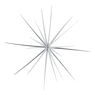 Sputnikstern zum Zusammensetzen, aus Kunststoff, glänzend Größe:Ø 55cm,  Farbe: silber