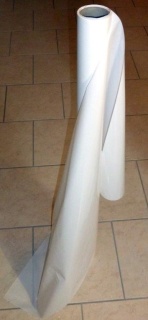 Biertischfolie weiß 100cm breit, 50lfm; B1 DIN 4102 - schwer entflammbar