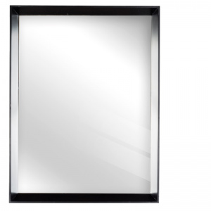 Spiegel/Präsentationsplatte mit schwarzem Rahmen, schwarz Größe: 92x62x5cm