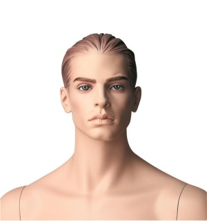 Mannequin Patrick skulpturierte Haare mit Make-up