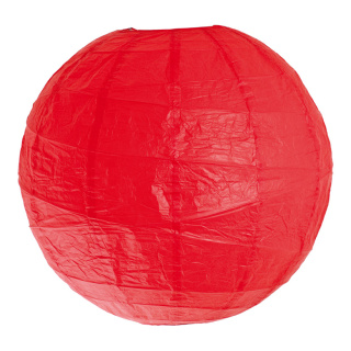 Lampion unregelmäßig geripptes Papier Größe:Ø 60cm Farbe: rot