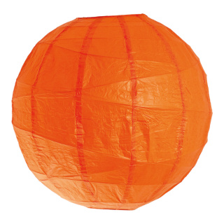 Lampion unregelmäßig geripptes Papier Größe:Ø 60cm Farbe: orange