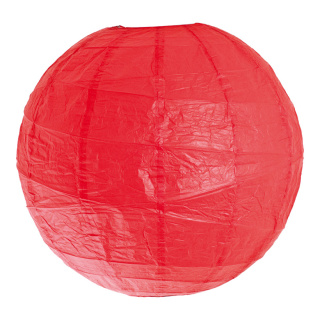 Lampion unregelmäßig geripptes Papier Größe:Ø 90cm Farbe: rot