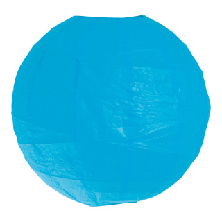 Lampion unregelmäßig geripptes Papier Größe:Ø 90cm Farbe: hellblau
