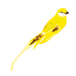 Bird with clip,  styrofoam with feathers, Size:;40x7x7cm,...