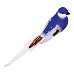 Oiseau avec clip  styrofoam avec plumes Color: violet...