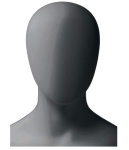 Mannequin Abstract Metro Herr weiß/grau matt, mit abstraktem Kopf