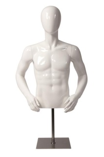 Ringo Torso  / Dame und Herr / weiß oder schwarz hochglänzend, Höhe: 53,5 cm
