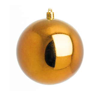 Boule de Noel bronze  brillant plastique Color: bronze Size: Ø 10cm