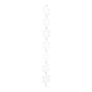 Schneekristallkette Kunststoff Größe:180cm,  Farbe: weiß