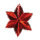 Pointed cut star  - Material: metal foil - Color: red - Size: Ø 75cm