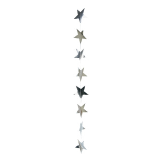 Foil star chain 10-fold - Material: metal foil - Color: silver - Size: ca. Ø 12cm X 200cm