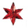 Étoile en coupe fin  feuille métallique Color: rouge Size: Ø 30cm
