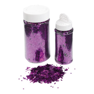 Coarse glitter in shaker can 250g/can - Material: plastic - Color: violet - Size:
