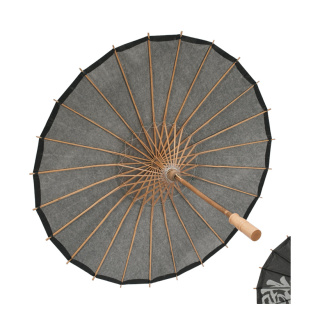 Umbrella  - Material: paper wooden twigs - Color: black/white - Size: Ø 75cm