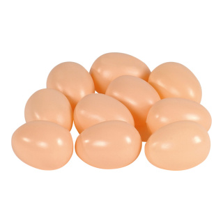 chicken eggs 12pcs./bag - Material: plastic - Color: brown - Size: 4x6cm