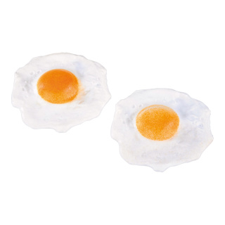 Fried eggs 2pcs./bag, plastic     Size: Ø 10cm    Color: white/yellow