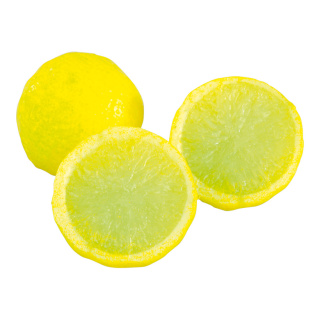 Zitronenhälften 3Stck./Btl., Kunststoff     Groesse: 4cm - Farbe: gelb #