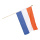 Fahne am Holzstiel Kunstseide Abmessung: 30x45cm Farbe: Niederlande