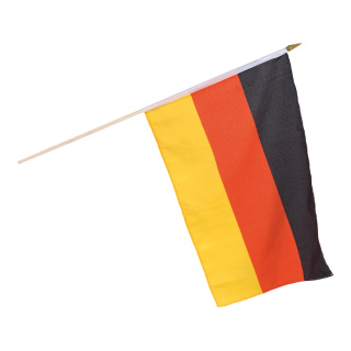 Flag on wooden pole  - Material: artificial silk - Color: Germany - Size: 30x45cm
