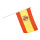 Fahne am Holzstiel Kunstseide Abmessung: 30x45cm Farbe: Spanien
