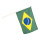 Drapeau sur manche en bois   soie artificielle Color: Brésil Size: 30x45cm