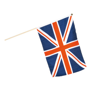 Fahne am Holzstiel Kunstseide Größe:30x45cm Farbe: Großbritannien