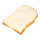 Tranche de pain de mie  mousse synthétique Color: blanc/marron Size: 14x12cm