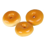 Bagels, 3pcs./bag, foam, Size:;Ø 8cm, Color:brown/beige