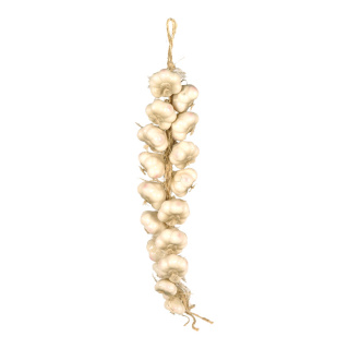 Garlic braid, 18-fold, plastic, Size:;Ø 12cm, Color:white