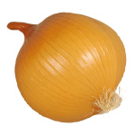 Oignon plastique     Taille: Ø 7cm    Color: marron