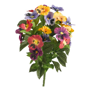Bouquet de pensées 12-fois soie artificielle Color: multicolore Size: 25x45cm
