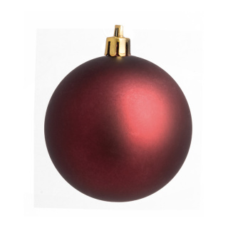 Weihnachtskugel-Kunststoff  Größe:Ø 6cm,  Farbe: mattbordeaux