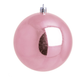 Weihnachtskugel-Kunststoff  Größe:Ø 8cm,  Farbe: pink glänzend