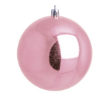Boule de Noel rose  brillant plastique Color: rose Size:...