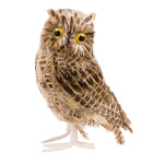 Owl  - Material: with feathers polyfoam - Color: brown -...