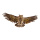 Eule mit Federn, Polyfoam, gespreizte Flügel     Groesse:55x30cm    Farbe:braun