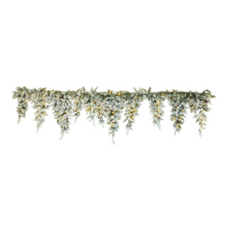 Noble fir frieze snowed 100 LEDs - Material: length of cones: 50 60 70cm - Color: green/warm white - Size: Ø 30cm X 270cm