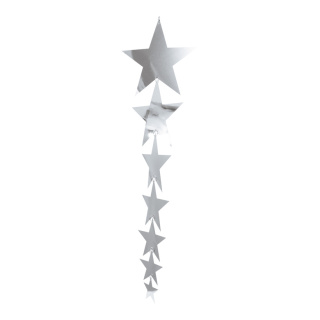 Sternenhänger, 7-fach, Größe: 18x65cm, Farbe: silber