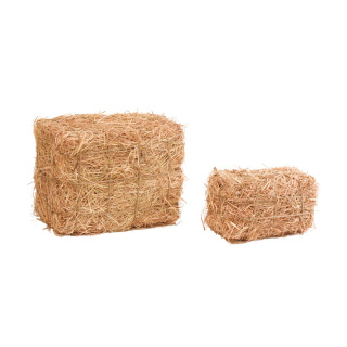 Bale of straw  - Material: styrofoam with straw - Color: natural - Size: ca.12x15x25cm