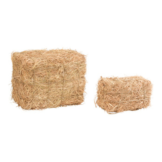 Bale of straw styrofoam, with straw     Size: approx. 22x25x35cm    Color: natural