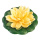 Nénuphar avec feuille  soie artificielle Color: jaune Size: Blüte Ø 20cm X Ø 24cm