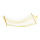 Hamac  cordelé œillet métal moulure bois Color: jaune/blanc Size:  X 200x80cm