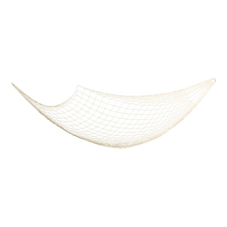 Hammock  - Material: plaited metal insert synthetic - Color: white - Size:  X 230x80cm