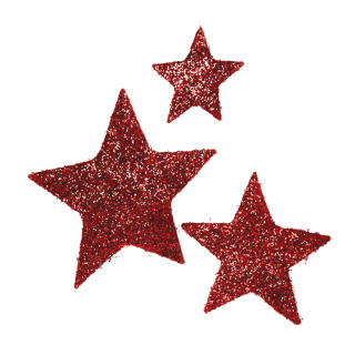Étoile en sisal  avec paillettes Color: rouge Size:  X 30cm