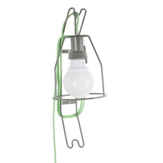 Hängelampe mit grünem Kabel für den Innenbereich, Ø 17cm, 26cm hoch, 43,3cm