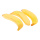 Banane 3pcs/sachet, plastique     Taille: 19x3,5cm    Color: jaune
